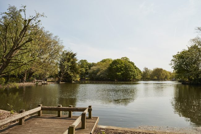 Ally Pally Lake in Sun