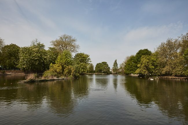 Ally Pally Lake in Sun