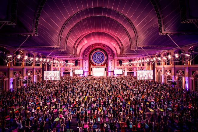 yoga in the great hall